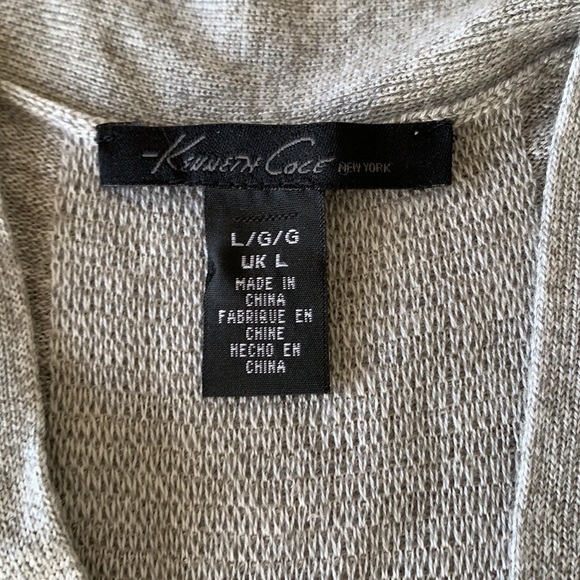 Kenneth Cole Cropped cardigan silver size large - Picture 3 of 6
